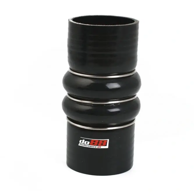 I lager Silikonslang Svart Flexkoppling 2-Steg 3‘‘ (76mm)