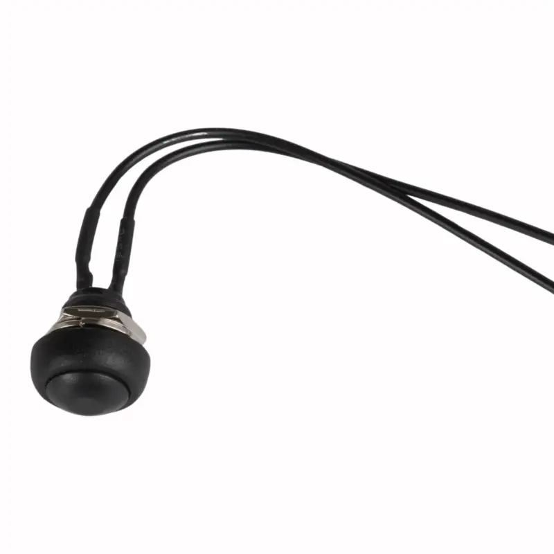 Återfjädrande ON/OFF knapp - Svart med kabel Erbjudandepris