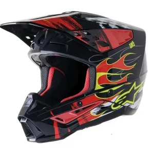 Alpinestars SM5 Rash Gloss black/red hjälm Extra rabatt